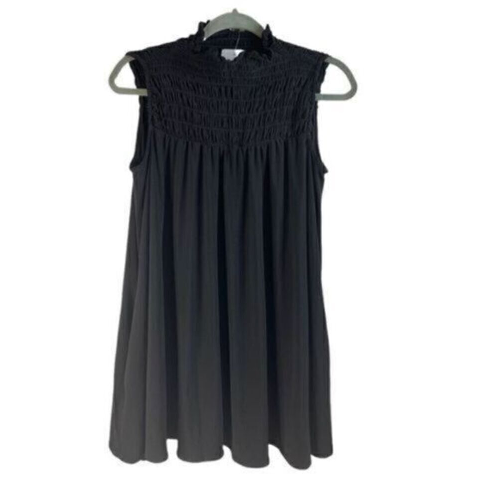 MSK Ruched Bodice Mini Dress/Tunic Black Medium NWT